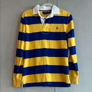 Polo by Ralph Lauren Yellow & Blue Striped Rugby Shirt